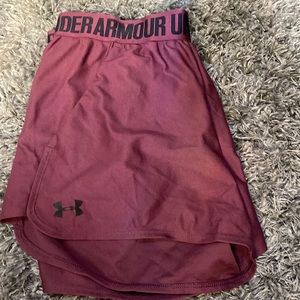 maroon under armor shorts
